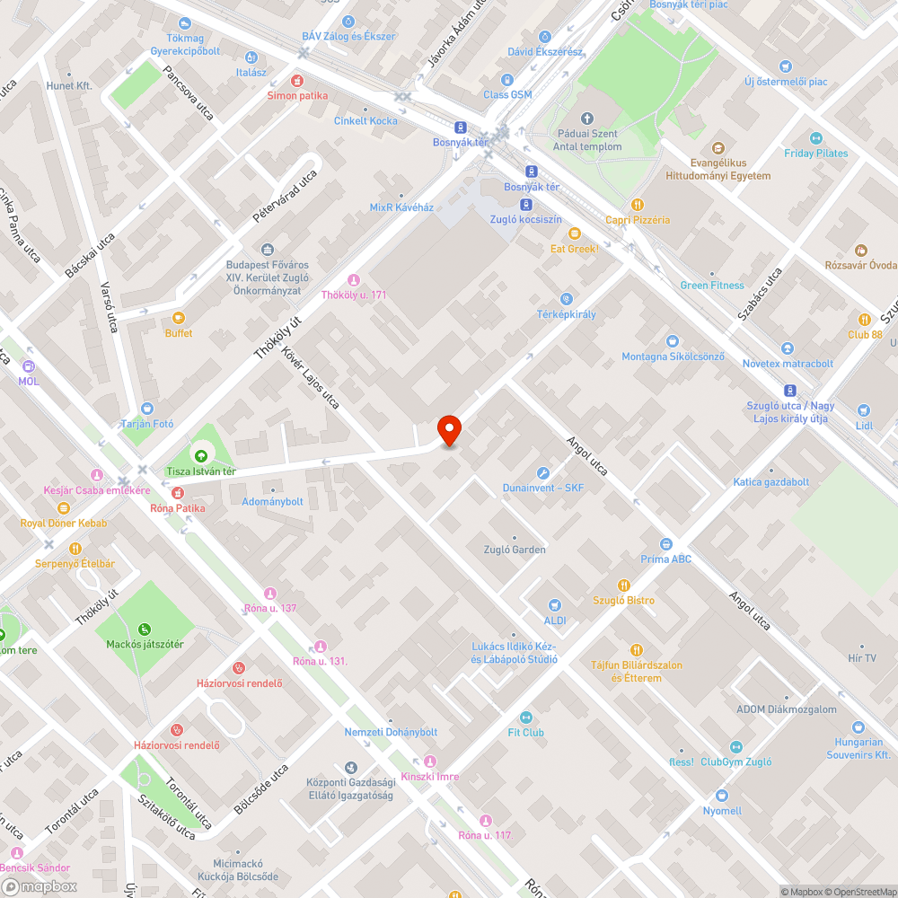 Nagy mennyiségű szemét az utcán bejelentés helye