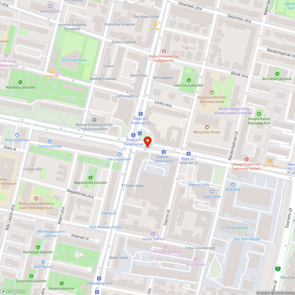 Az utastájékoztató fejlesztése bejelentés helye