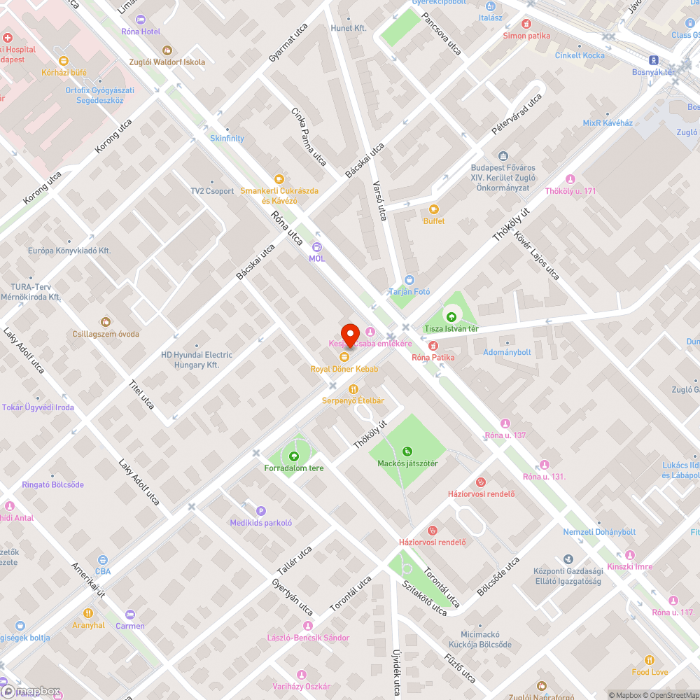 Összefújt telefonfülke bejelentés helye