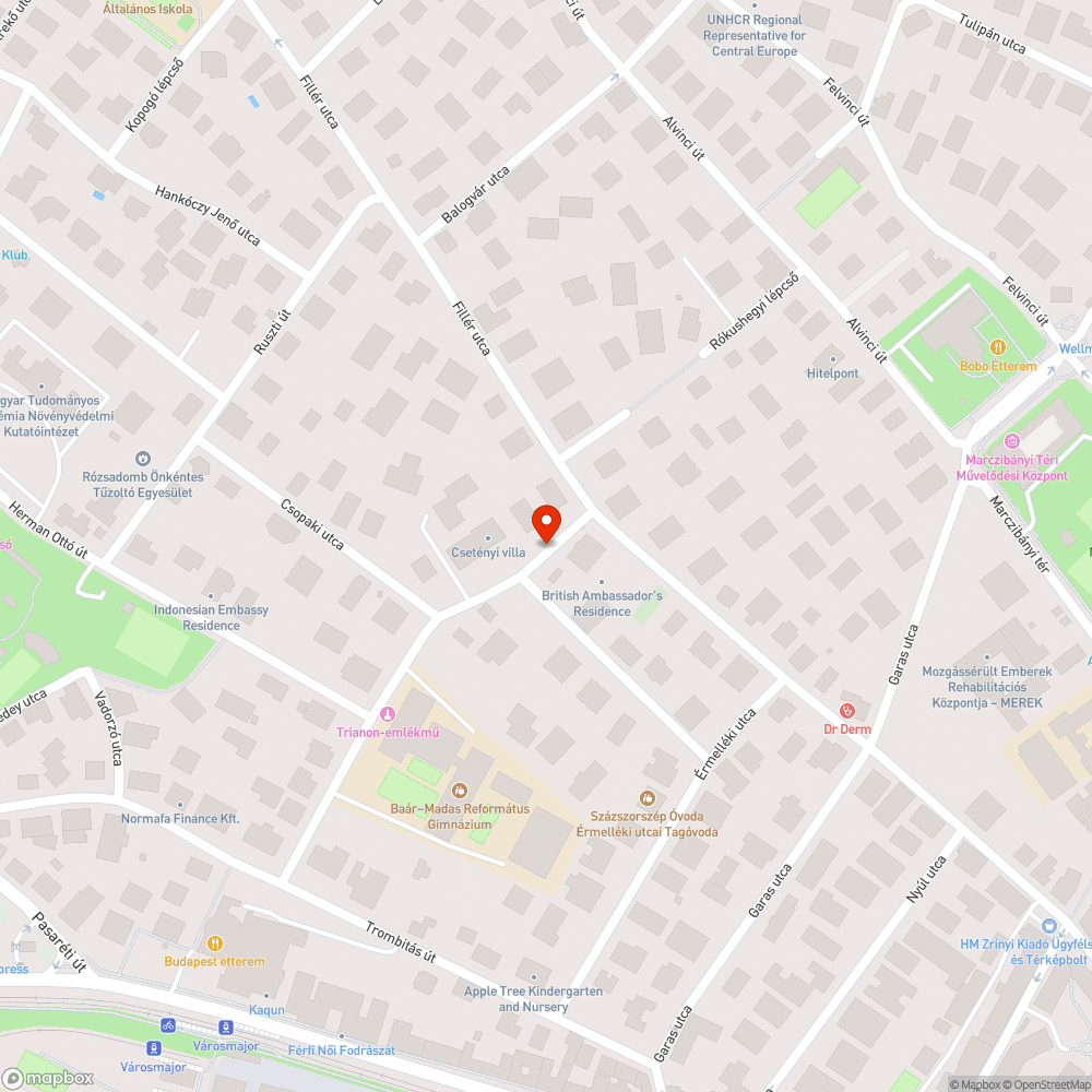 Kátyús járdaszakasz bejelentés helye