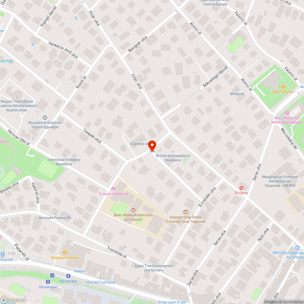 Járdahiba bejelentés helye