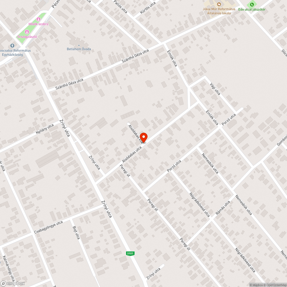 Rossz állapotú járda bejelentés helye