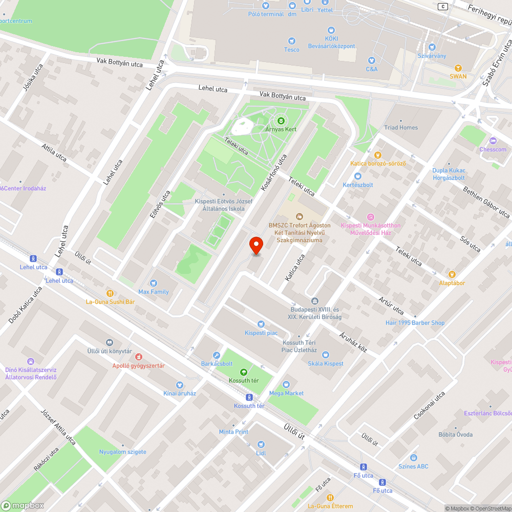 Új pilléren bejelentés helye