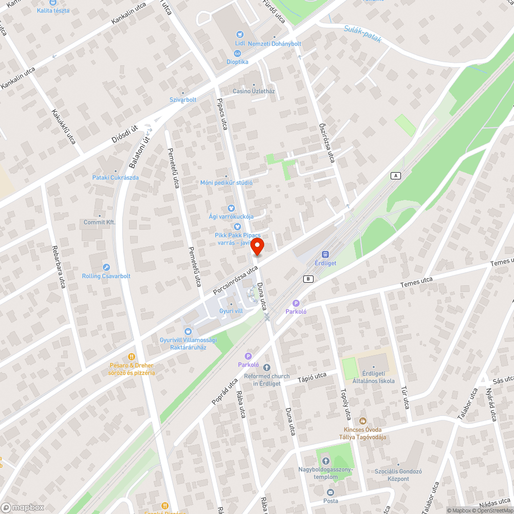 Zebra hiánya bejelentés helye