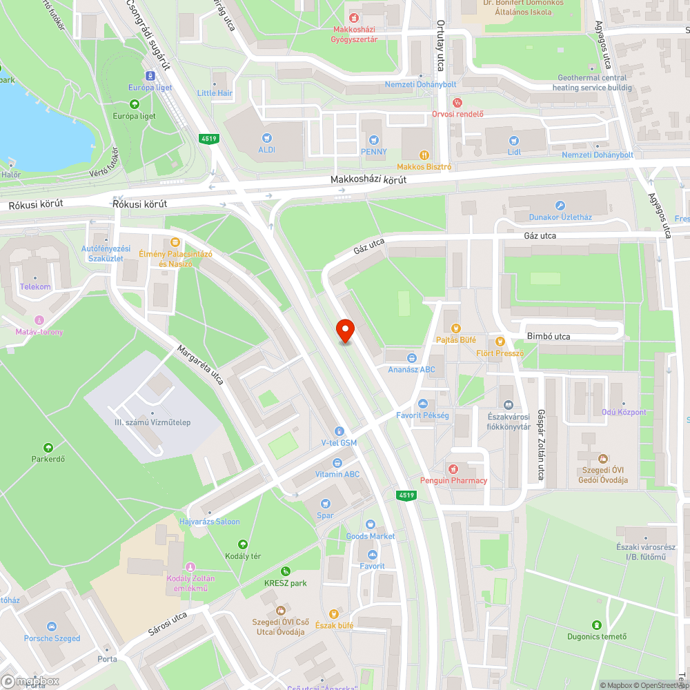 Balesetveszélyes járdaszakasz bejelentés helye