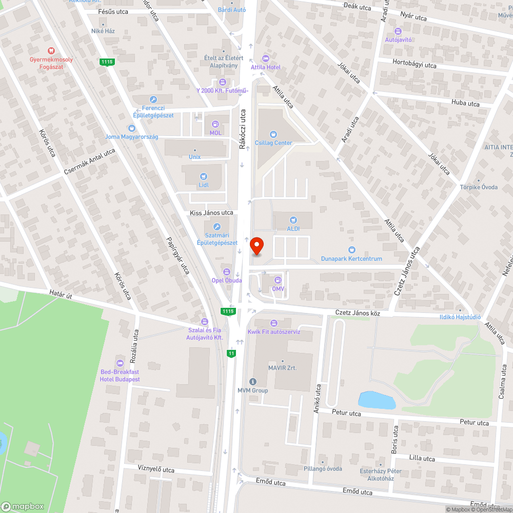 Balesetveszélyes kátyúk bejelentés helye