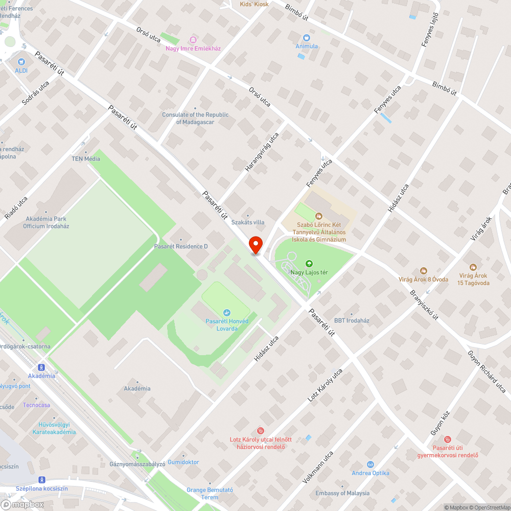 Koszos járda bejelentés helye