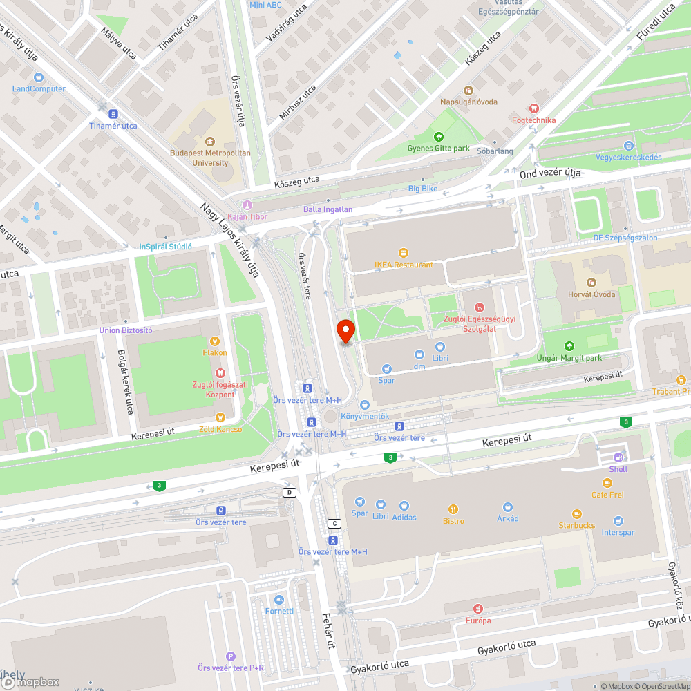 Kiálló rács a járdán bejelentés helye