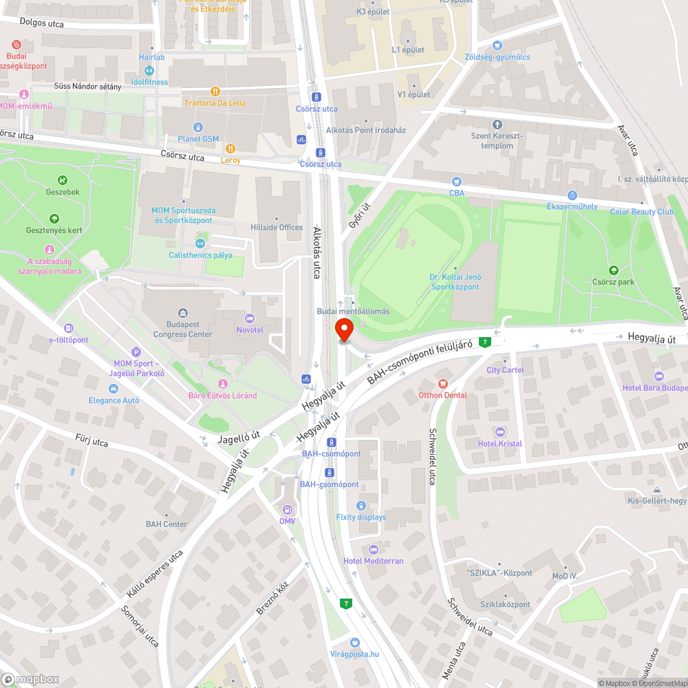 Eldugult csatornarács - Alkotás utca bejelentés helye