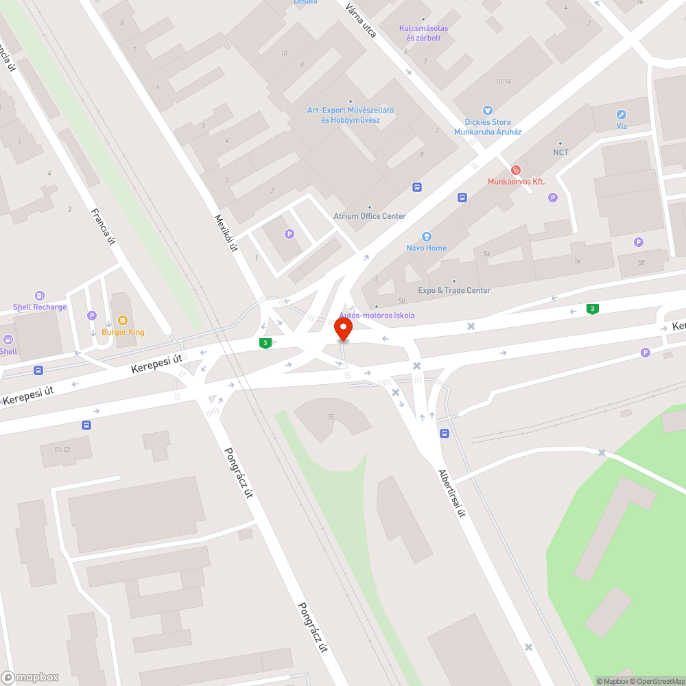 Kiégett gyalogos zöld bejelentés helye