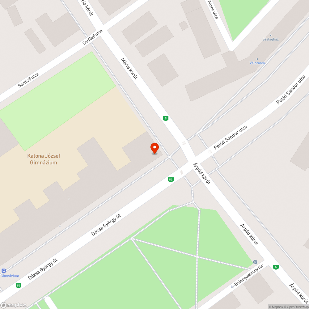 Katona József gimnázium megcsúszott cserepek bejelentés helye