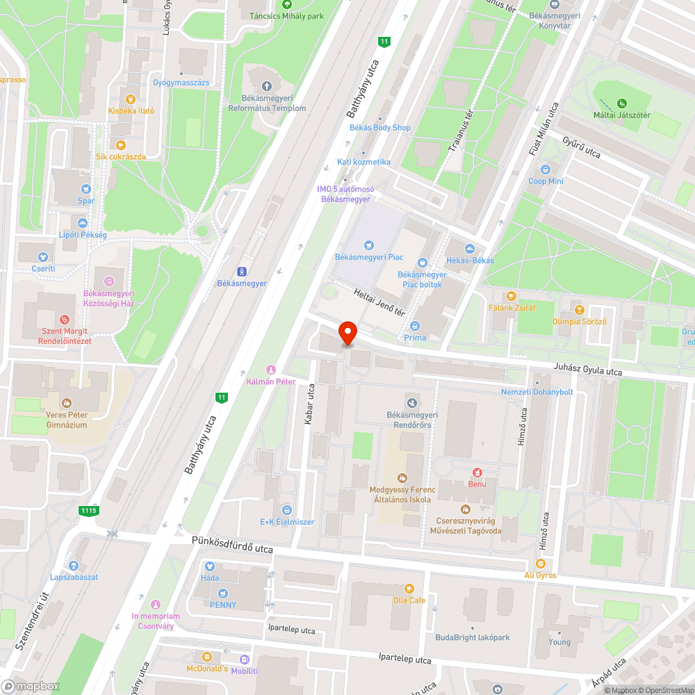 Hiányzó lámpatest bejelentés helye