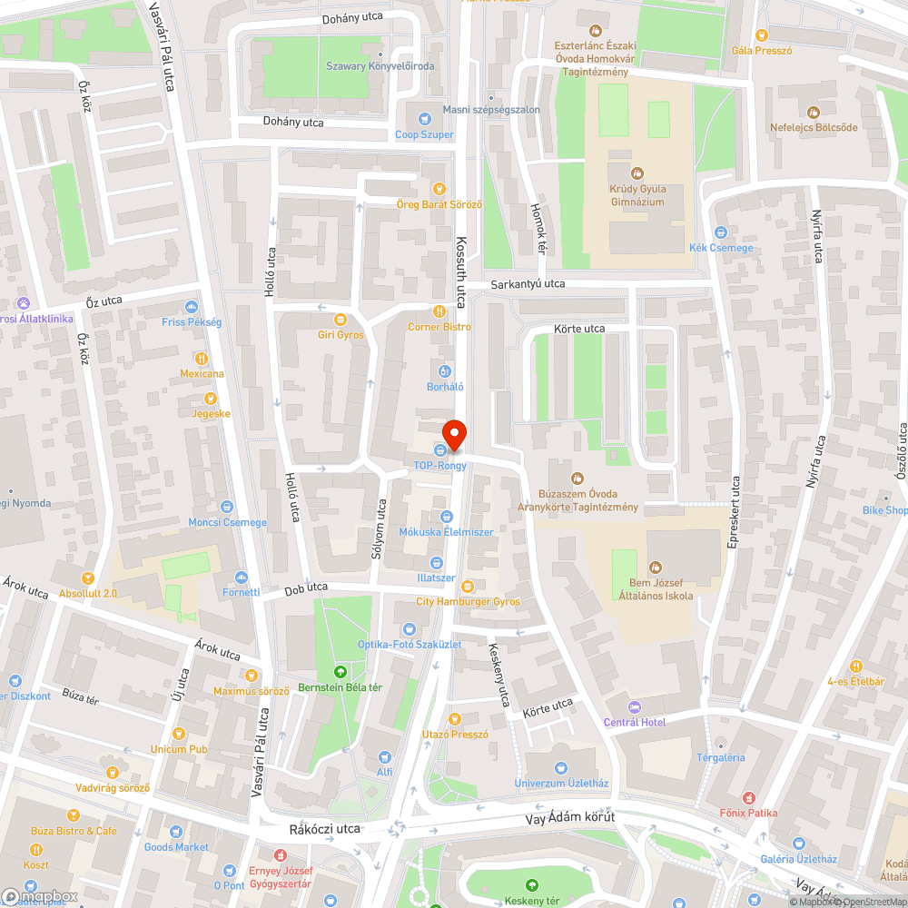 Zöldfelületen parkolás - Kossuth u. bejelentés helye