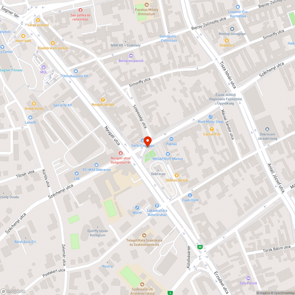 Nyilvános telefonfülke bejelentés helye