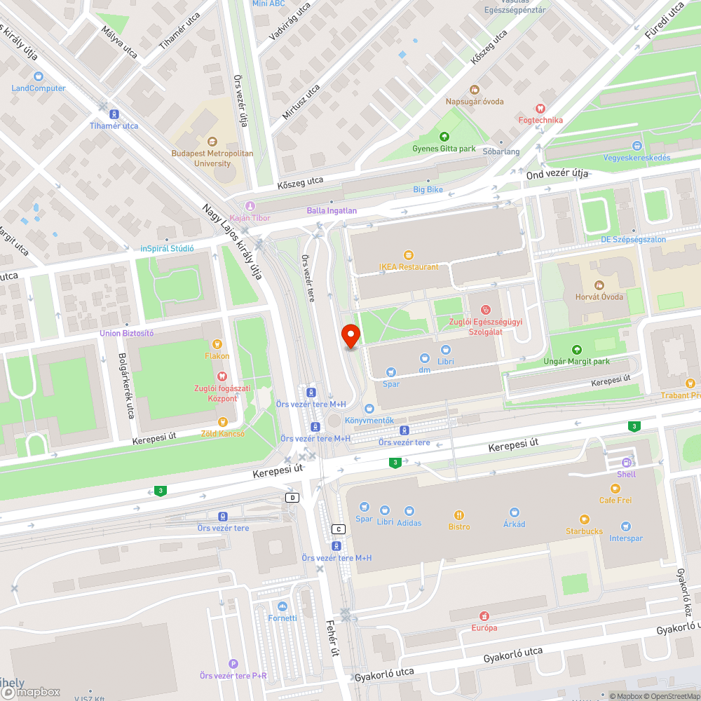 Balesetveszélyes rács bejelentés helye