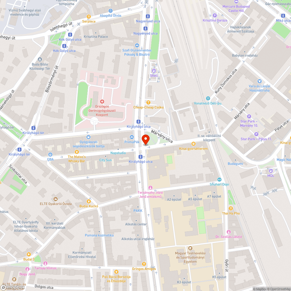 Kidőlő KRESZ-tábla - Márvány utca bejelentés helye