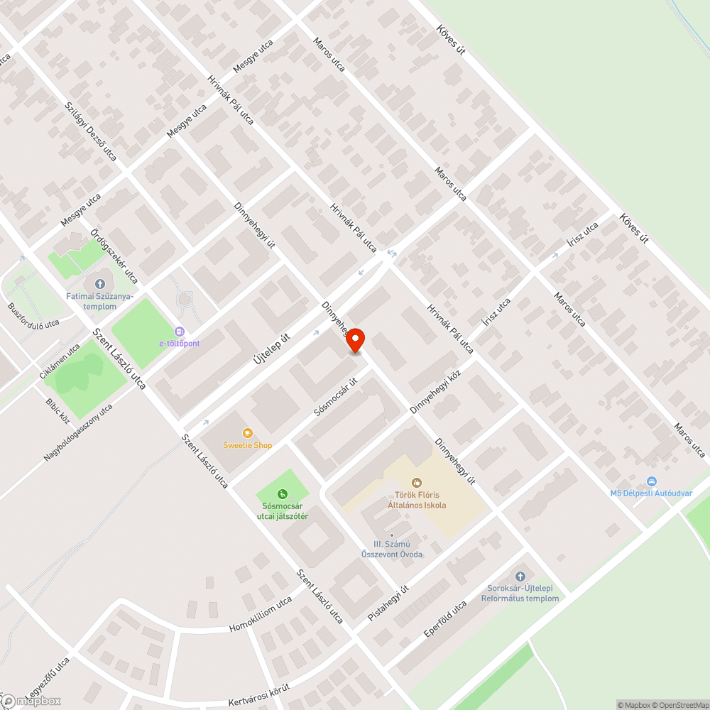 Elhagyott jármű bejelentés helye