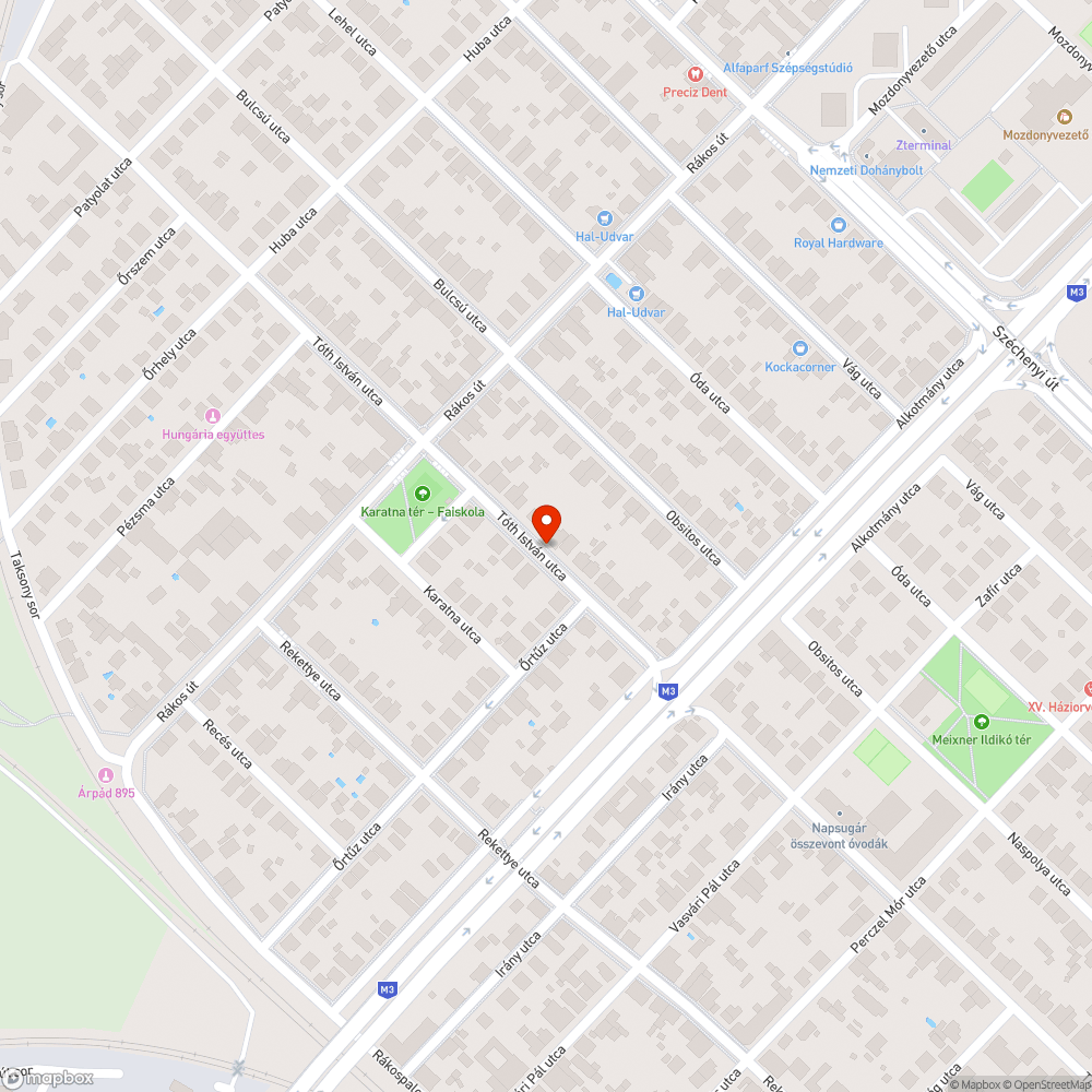 Rendkívül rossz minőségű útszakasz bejelentés helye