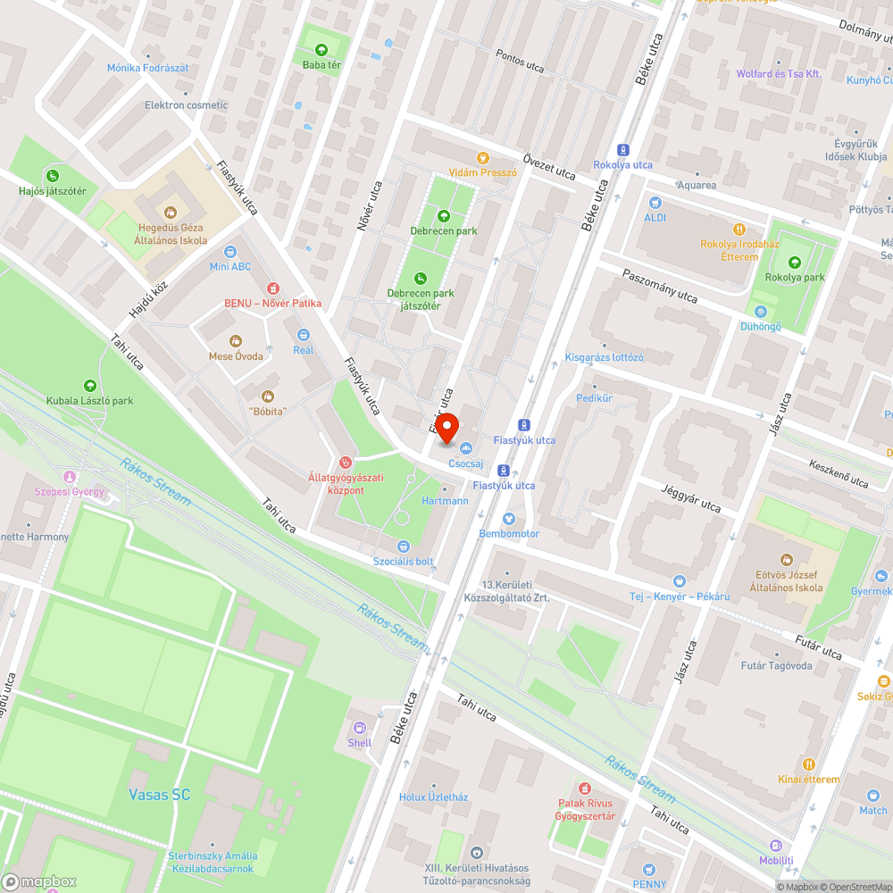 Nyomvályú bejelentés helye