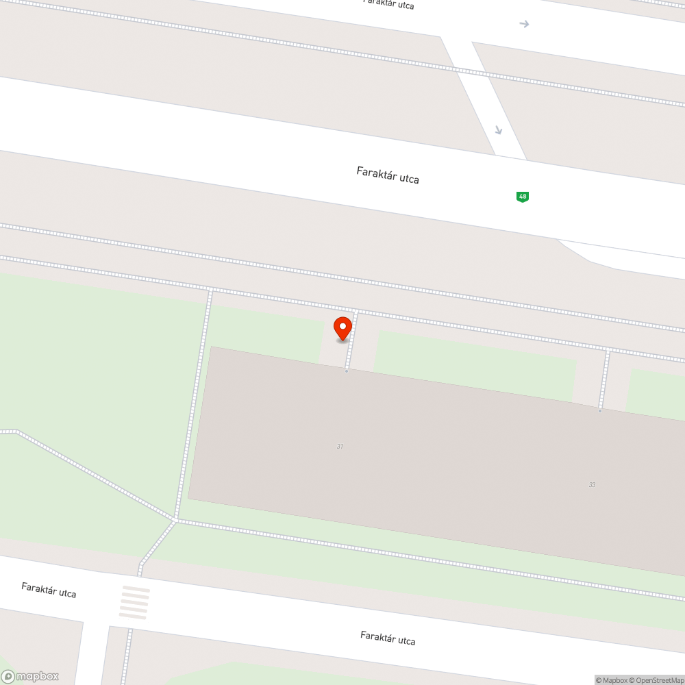 közvilágítás nem működik, Faraktár utca 33. bejelentés helye