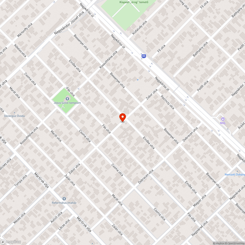 Valószínűleg elhagyott jármű bejelentés helye