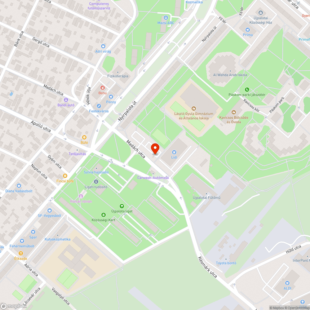 Elhagyott Opel bejelentés helye