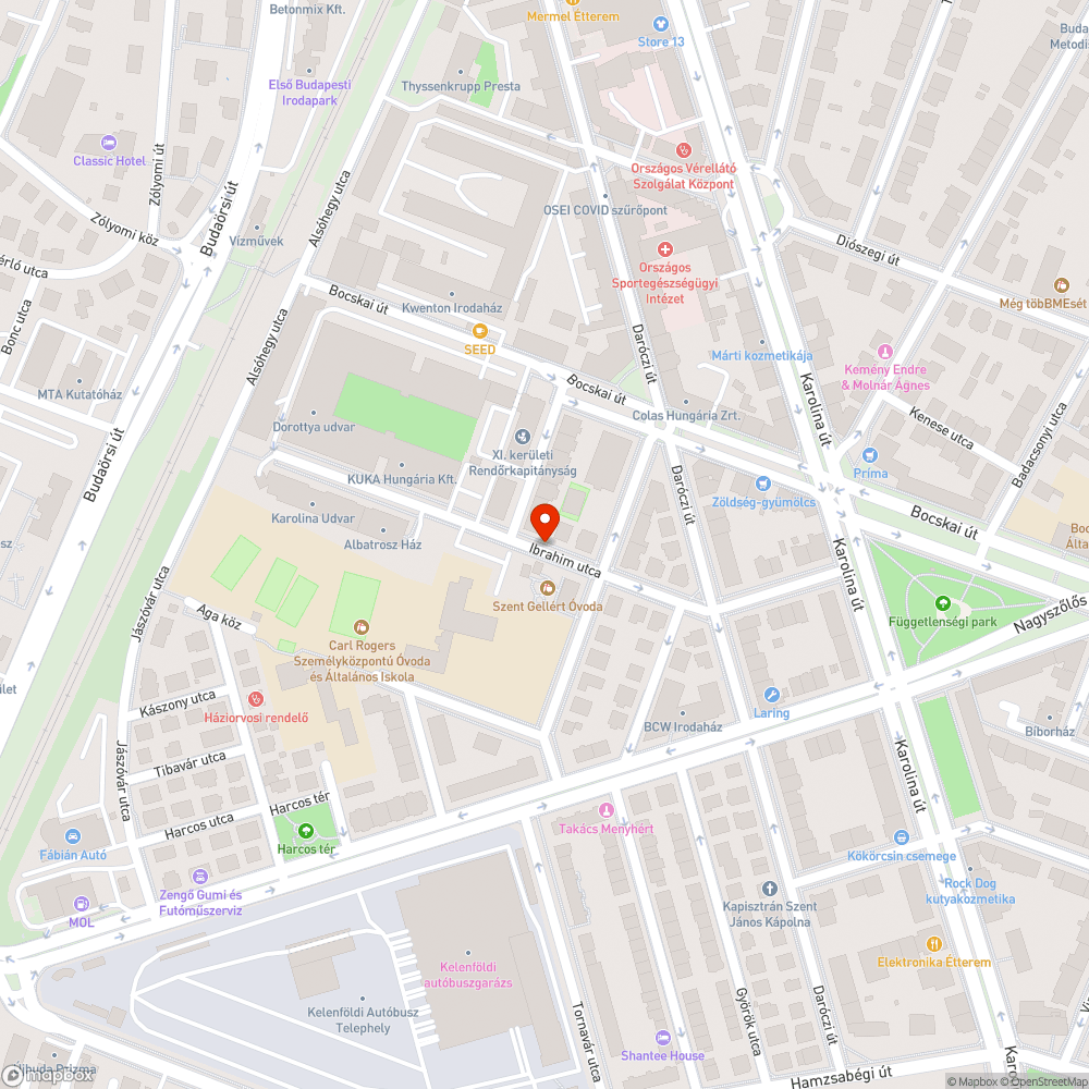 Villogó utcai lámpa bejelentés helye