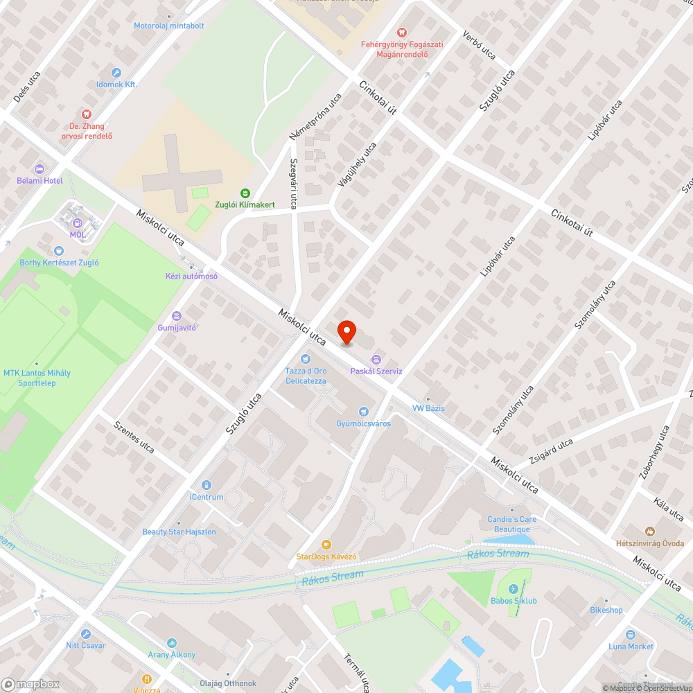 Roncs autó bejelentés helye