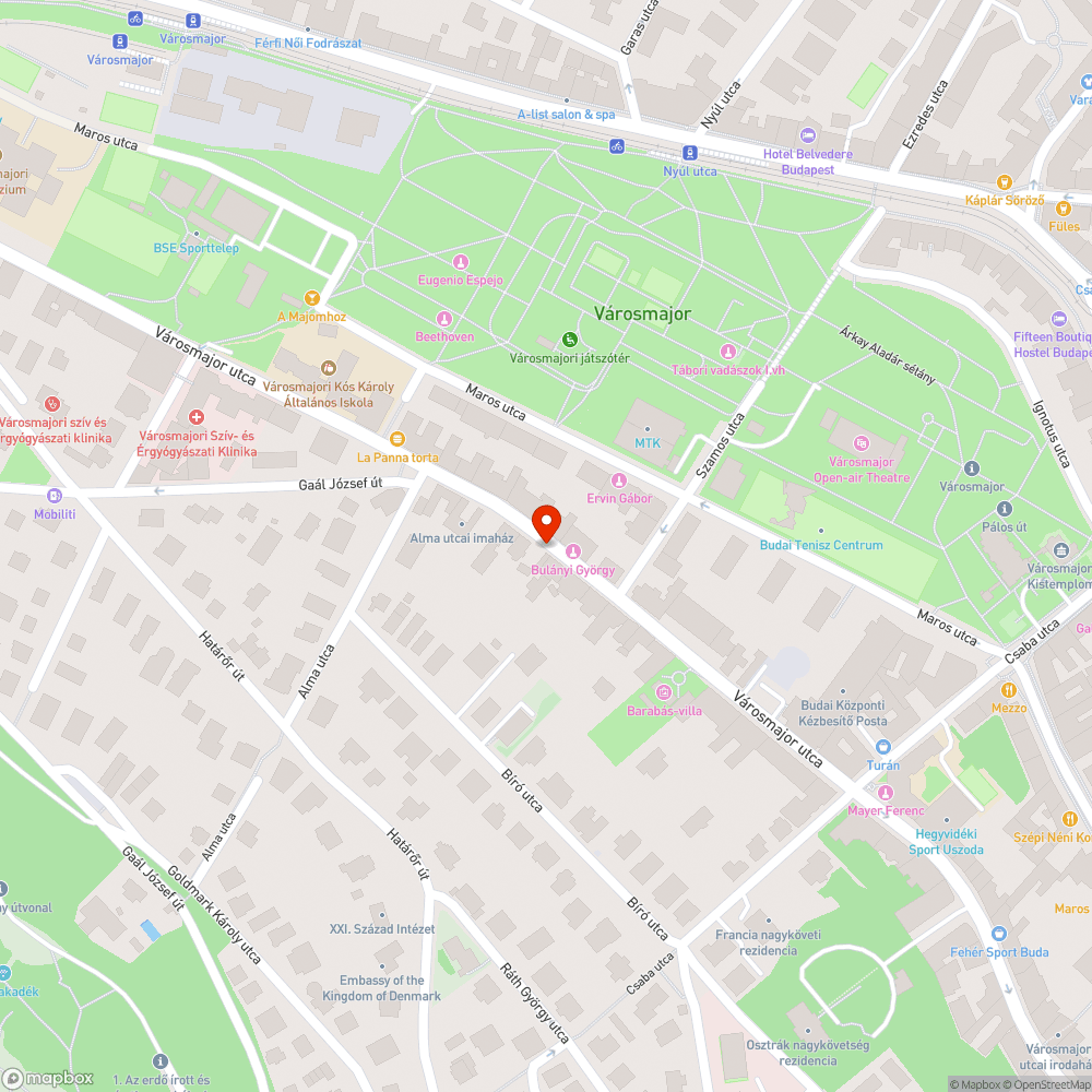 Szétesett járda bejelentés helye