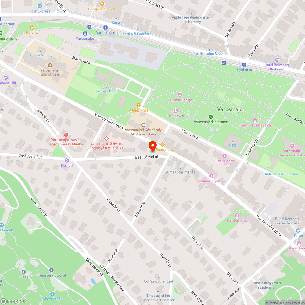 Botlásveszélyes járda bejelentés helye