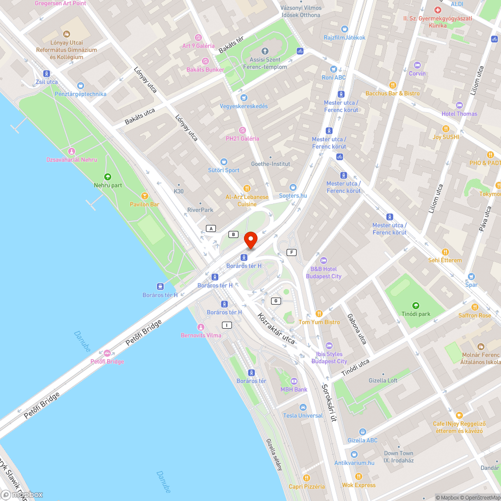 A híd korlátja sérült bejelentés helye