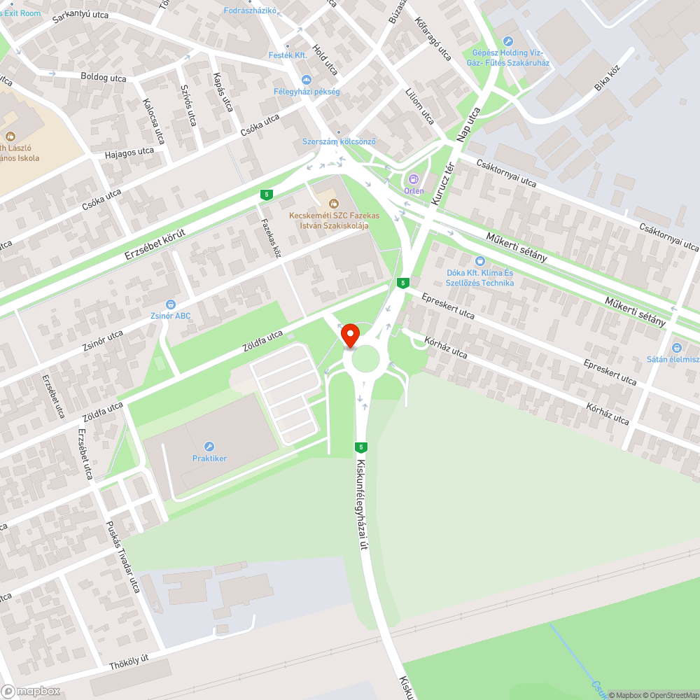 Felüljáró és körforgalom lámpák nem működnek bejelentés helye