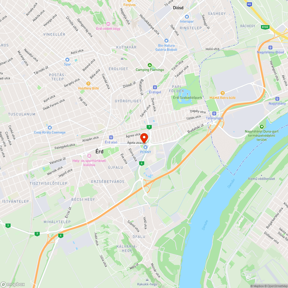 Nem működő lámpák Érden bejelentés helye