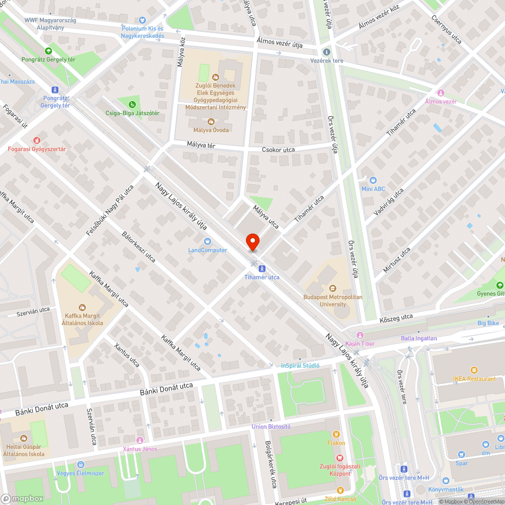 Piszkos gyalogátkelő bejelentés helye