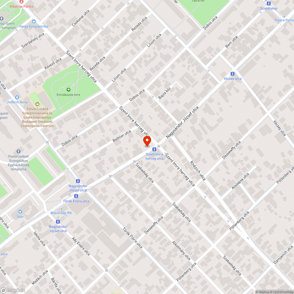 Megsüllyedt víznyelő bejelentés helye