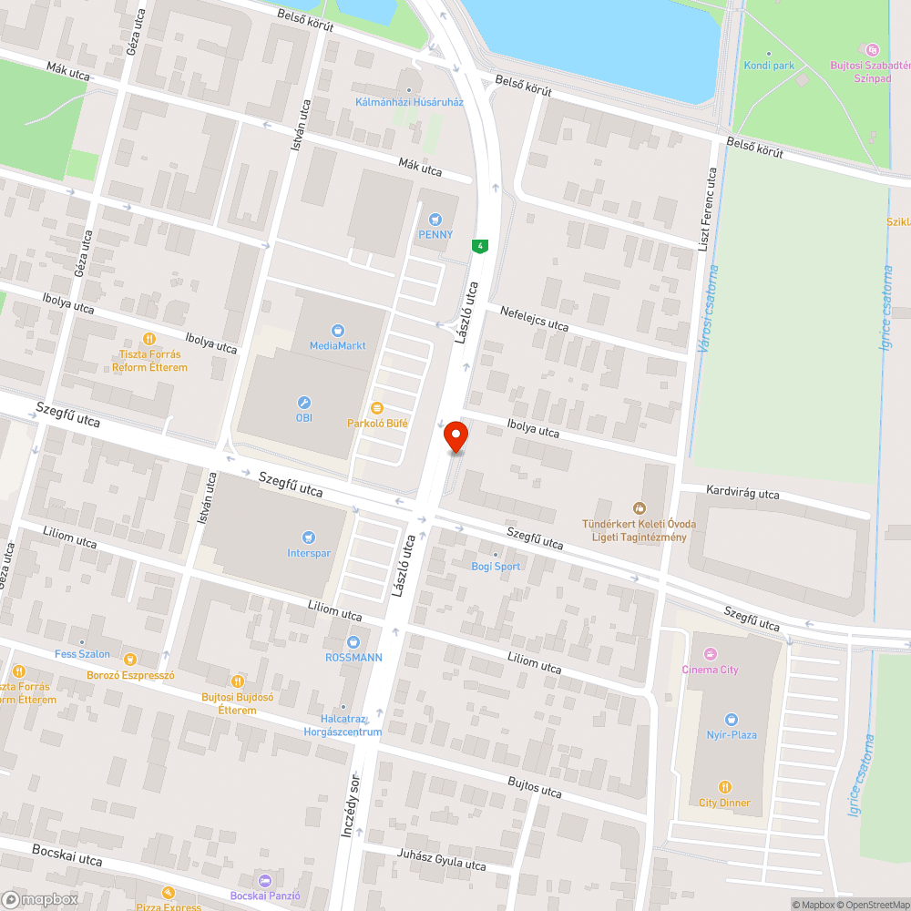 Kivágott fasor pótlás - László u. bejelentés helye