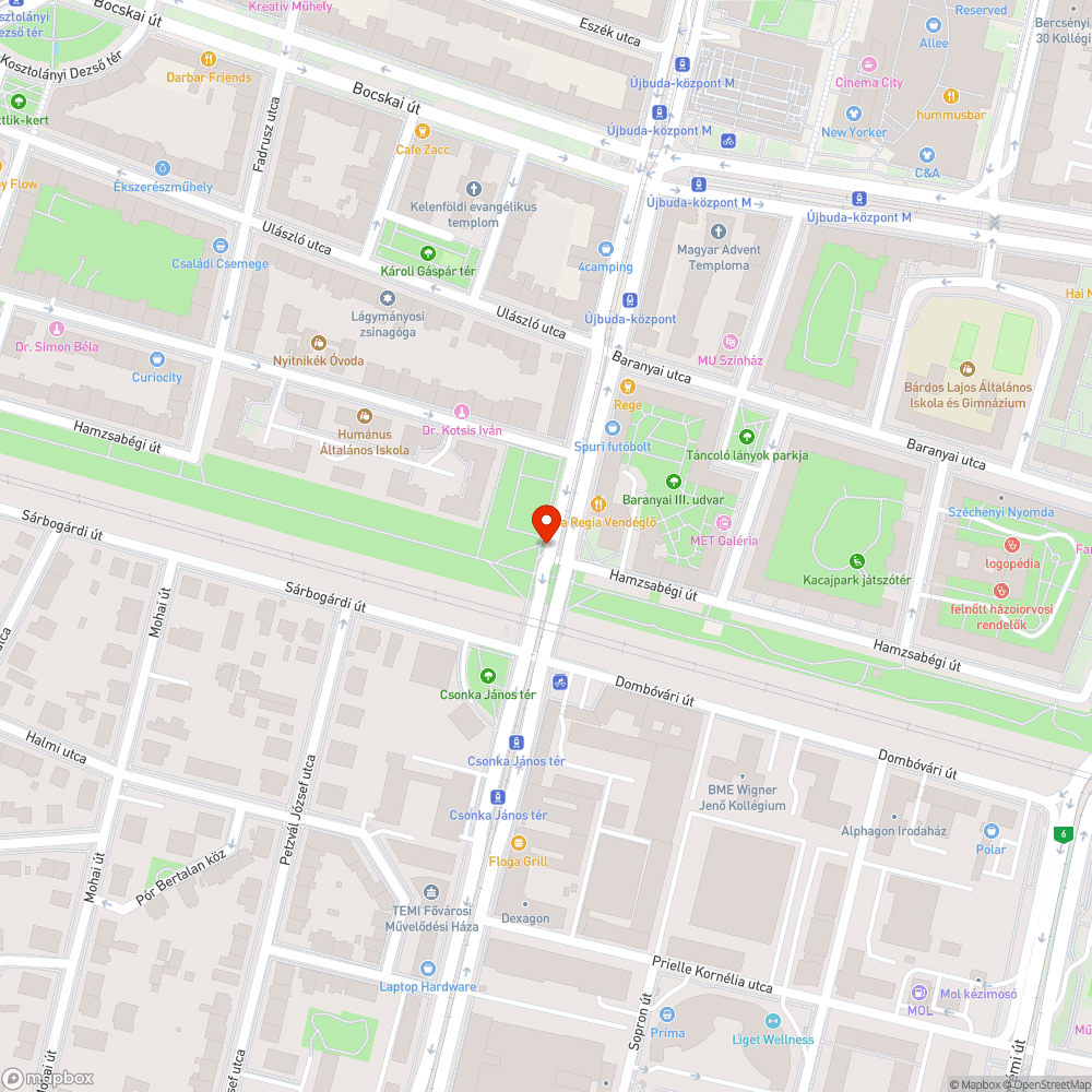 Kerékpáros közlekedést akadályozó terelő bejelentés helye