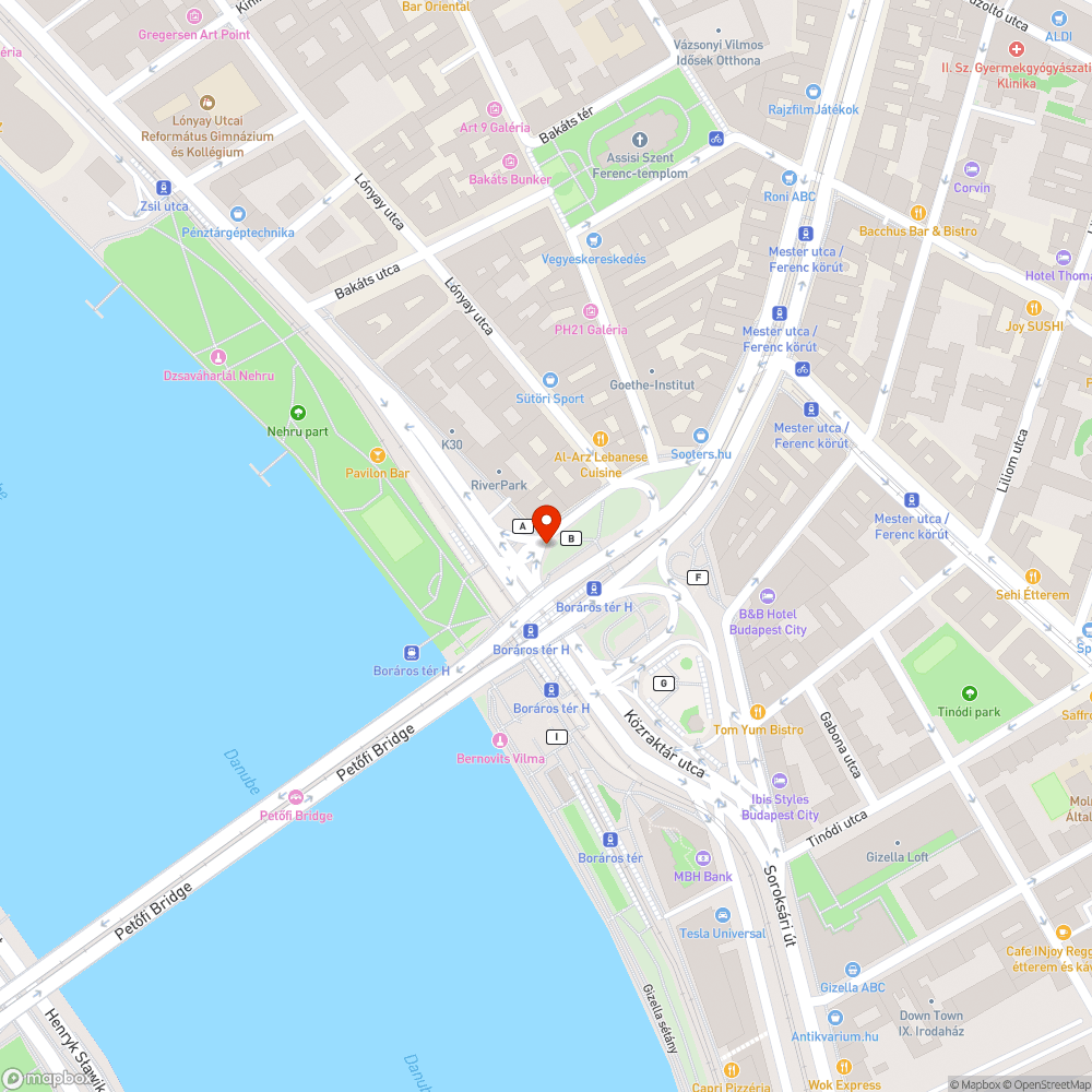 Graffitis aluljáró bejelentés helye