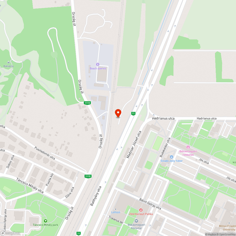 Bründl (vagy Attila)-forrás jelöletlen bejelentés helye