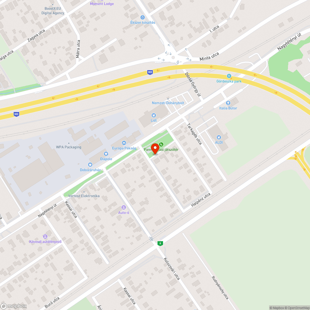 Elhagyott jármű bejelentés helye