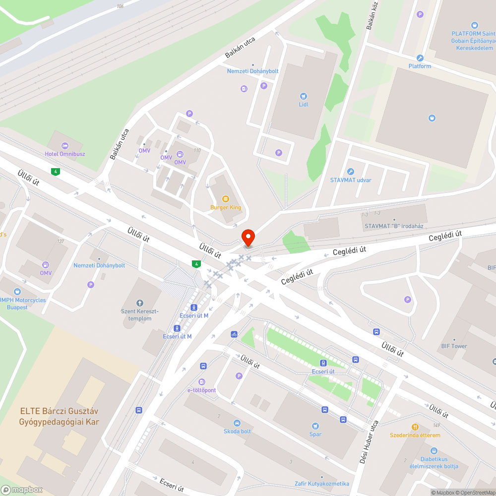 Téglák az úttesten bejelentés helye