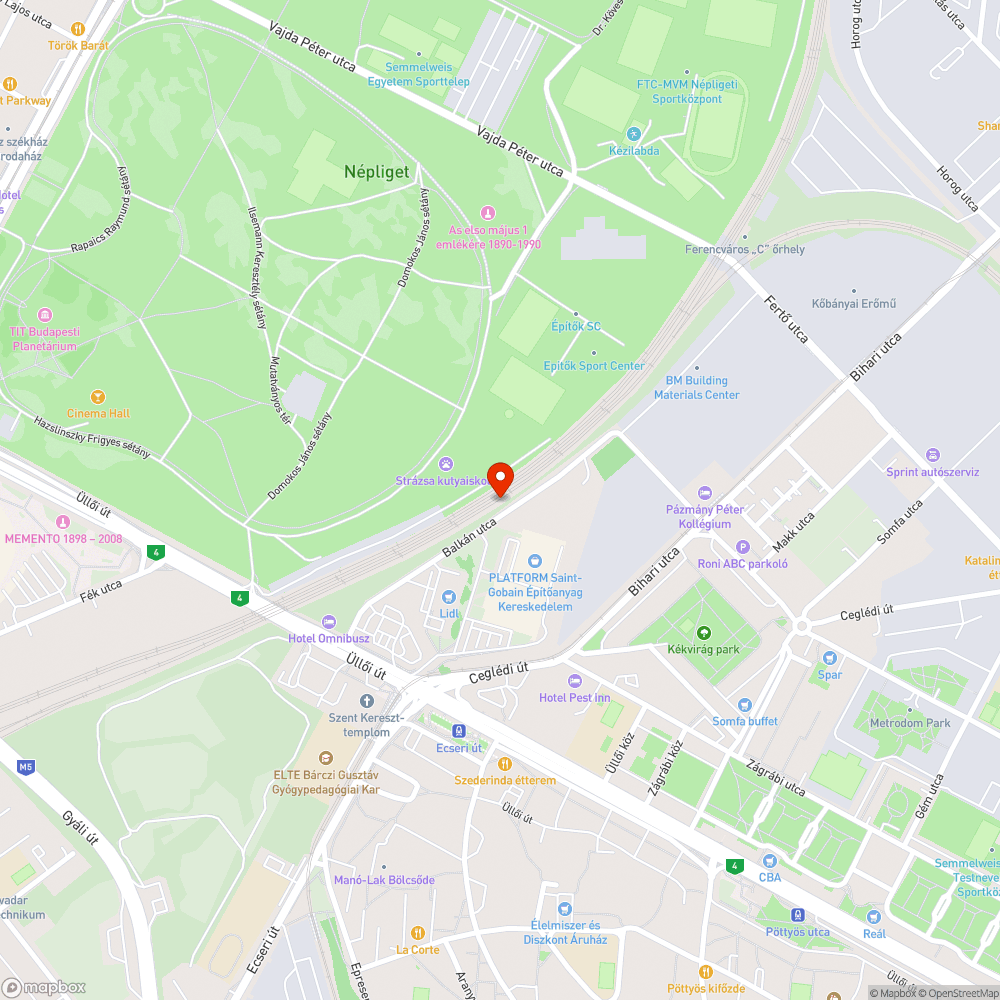 Szemét a Balkán utcában bejelentés helye