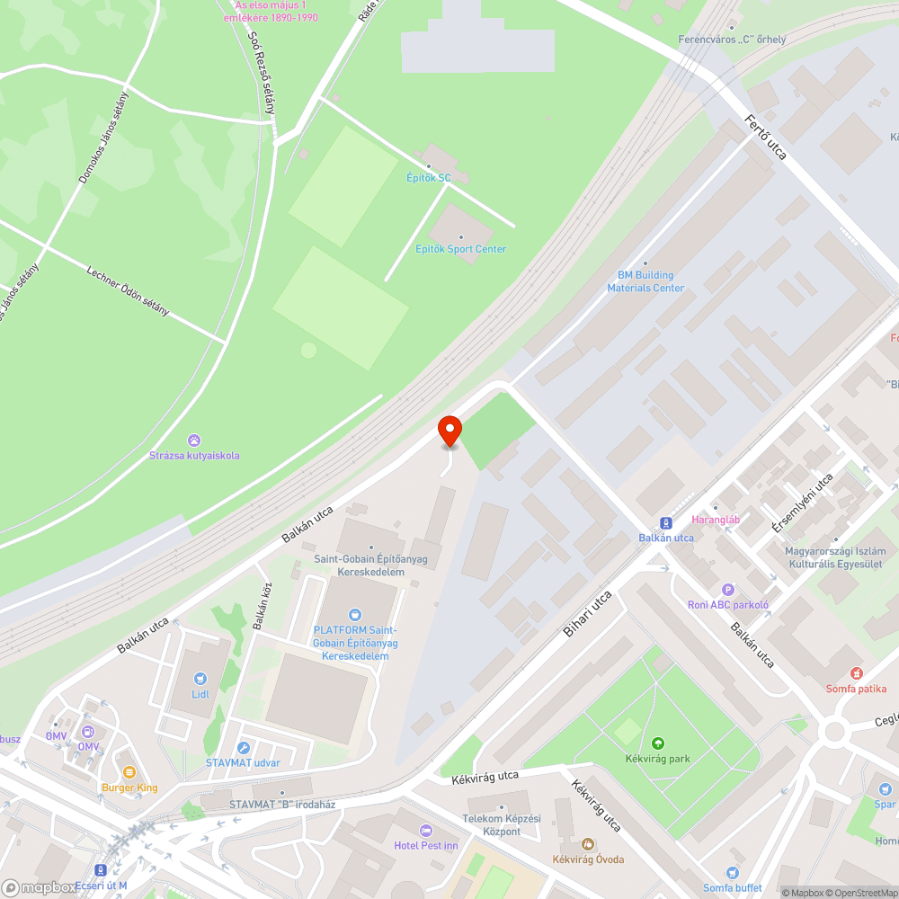 Szemét a Balkán Parkban bejelentés helye