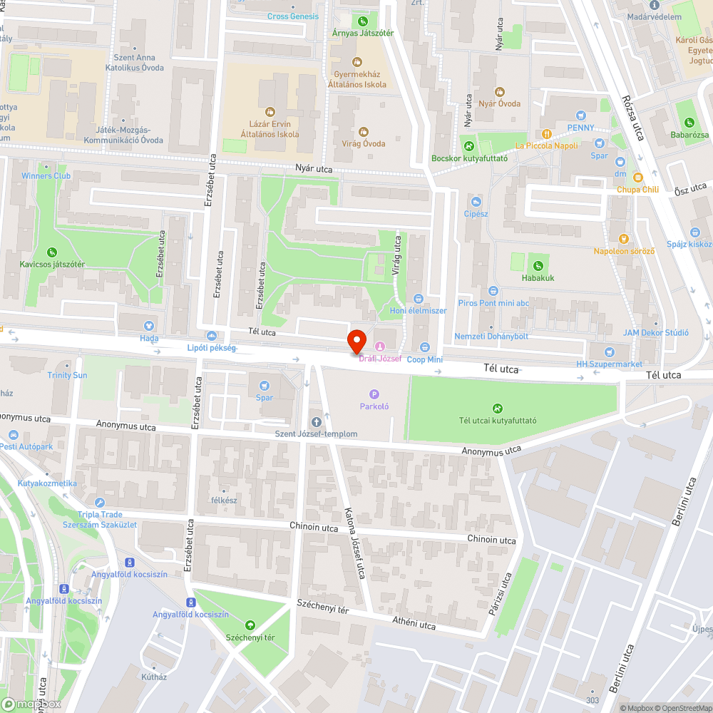 Szemetes közterület bejelentés helye