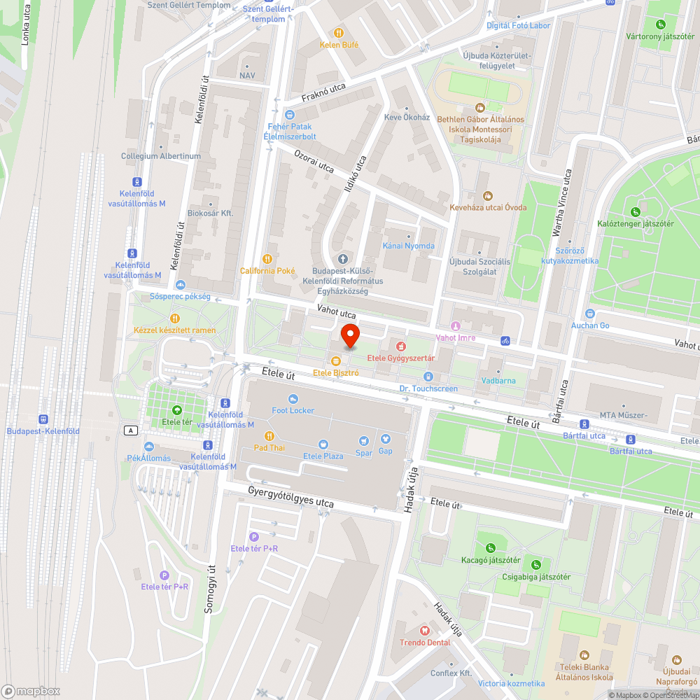 Járdán parkolás (Etele út) bejelentés helye