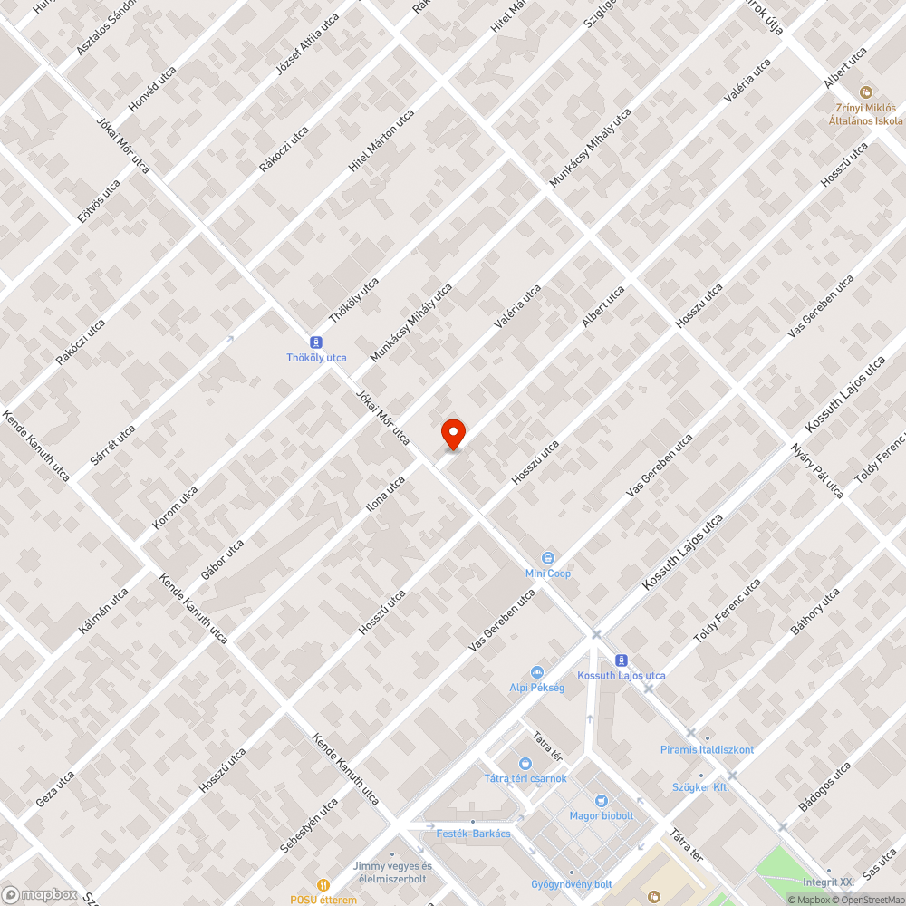 Szemét az Albert utcában bejelentés helye