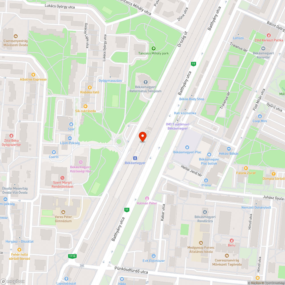 Kiégett neonok a HÉV megállónál bejelentés helye