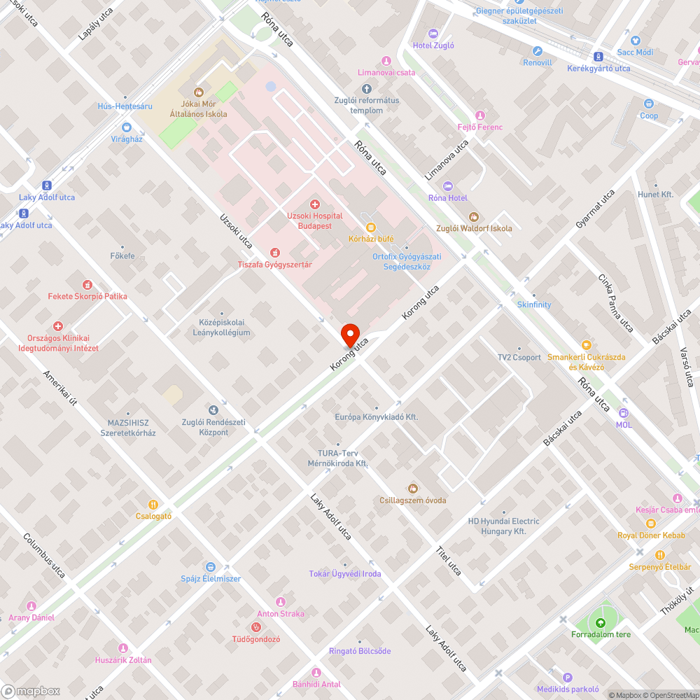 Poller kidőlt Uzsoki-Korong u. bejelentés helye