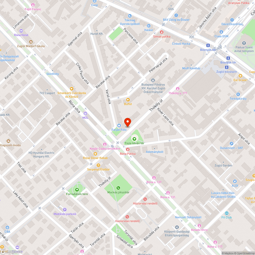 Betonba öntött fa bejelentés helye