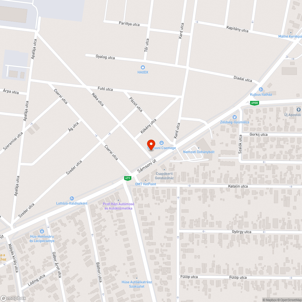 Szemetes utca bejelentés helye